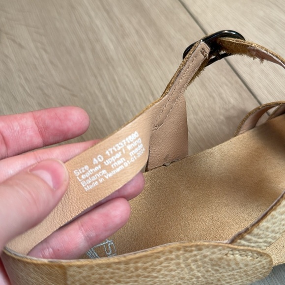 Dansko sandals 9.5 nude tan leather Tinley strappy clogs boho comfort - Picture 6 of 8